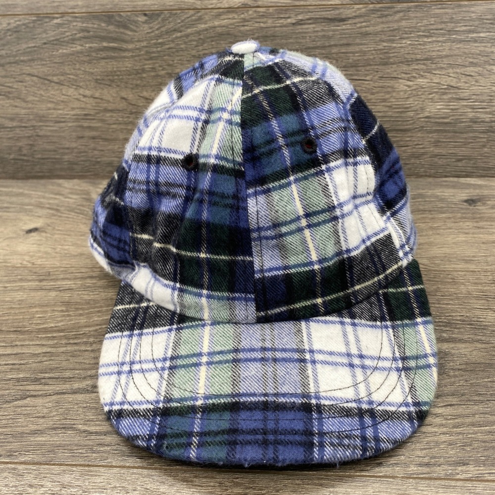 Vermont Flannel Co Baseball Cap Unisex OSFM Blue Green Plaid Made in USA Hat